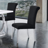 Holstebro Silver/Black Side Chair (2/Ctn) from Furniture of America - Luna Furniture