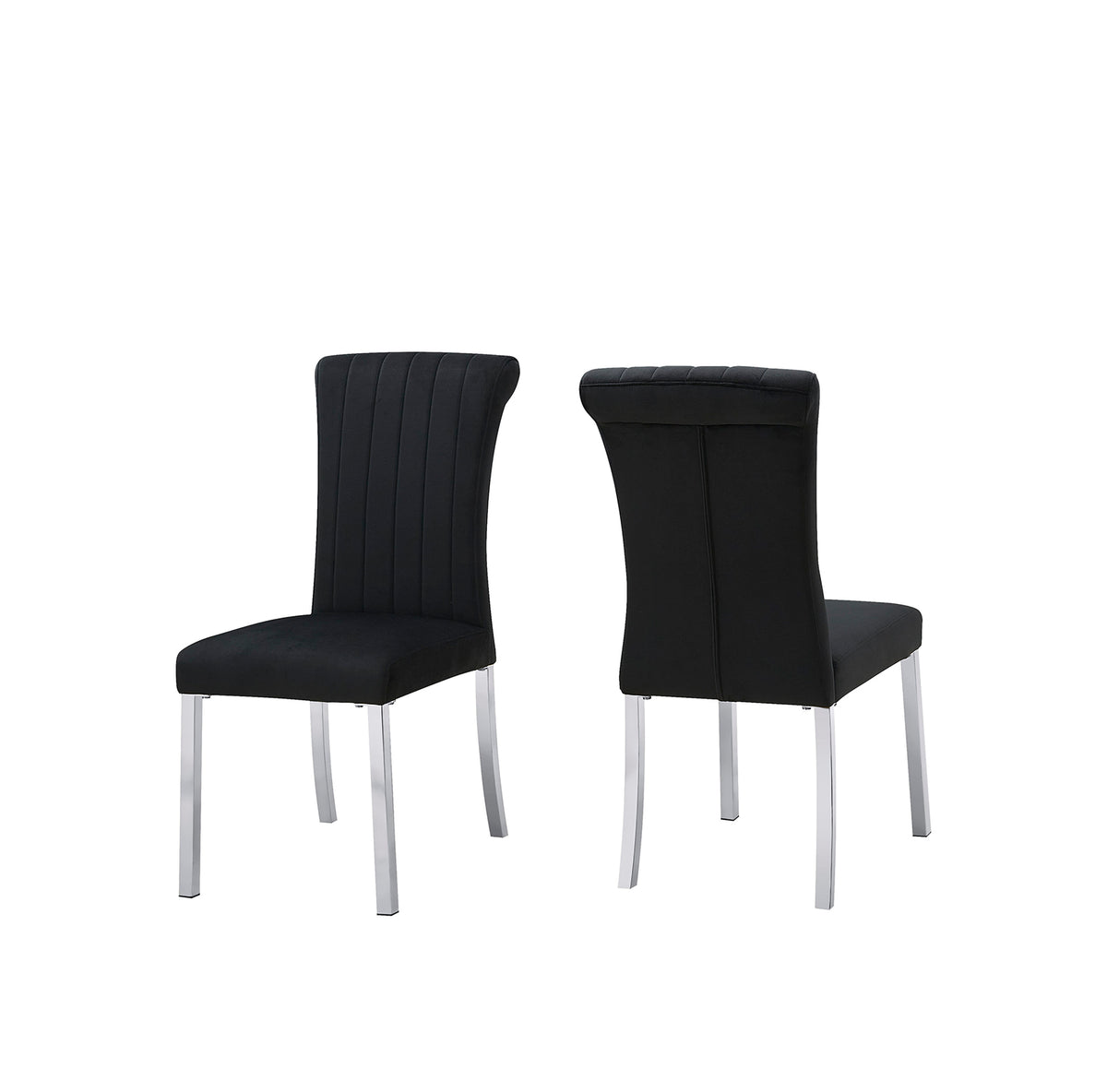 Holstebro Silver/Black Side Chair (2/Ctn) from Furniture of America - Luna Furniture