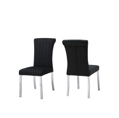 Horsens Silver/Black 5-Piece Dining Room Set from Furniture of America - Luna Furniture