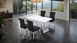 Holstebro Silver/Black Side Chair (2/Ctn) from Furniture of America - Luna Furniture