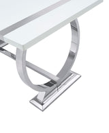 Holstebro Silver/Black 5 Pc 60" Dining Table Set from Furniture of America - Luna Furniture