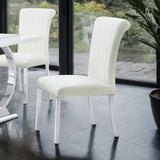 Holstebro Silver/White Side Chair (2/Ctn) from Furniture of America - Luna Furniture