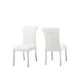 Holstebro Silver/White Side Chair (2/Ctn) from Furniture of America - Luna Furniture