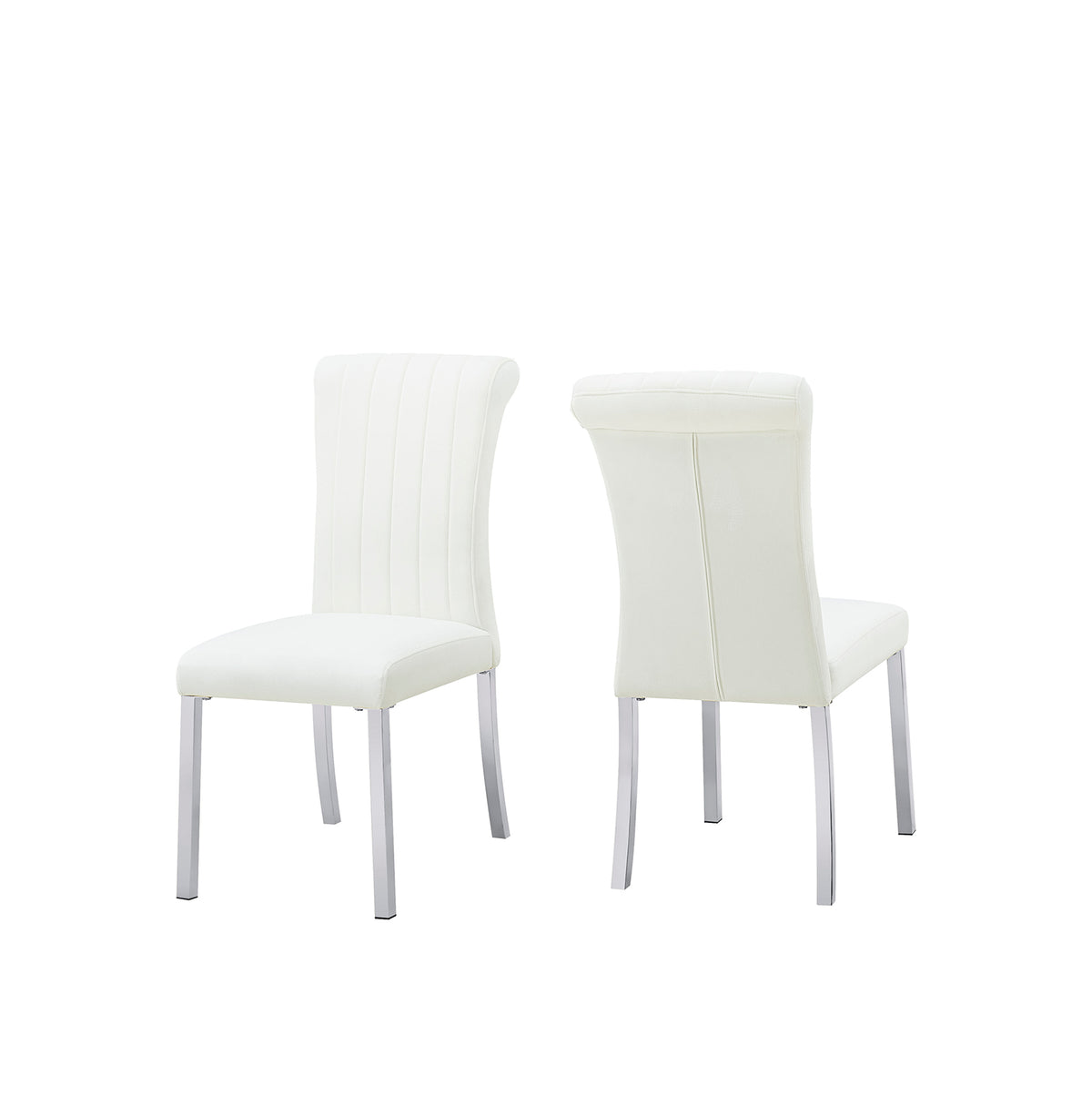 Holbaek Silver/White 5 Pc 80" Dining Table Set from Furniture of America - Luna Furniture