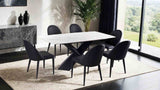Lenvik Black/White Contemporary Dining Room Set from Furniture of America - Luna Furniture