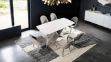 Lenvik Brown/White 7 Pc Dining Table Set from Furniture of America - Luna Furniture