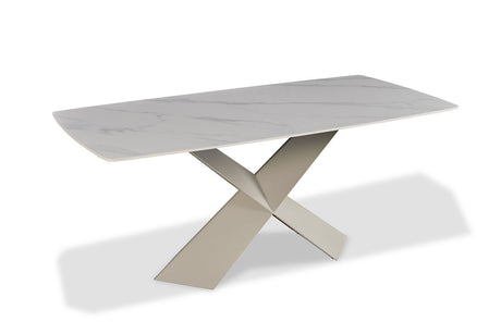 Lenvik Brown/White Contemporary Dining Room Set from Furniture of America - Luna Furniture
