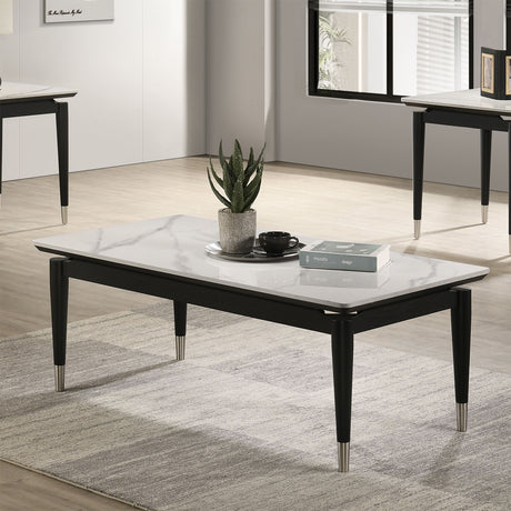 Maidstone Black/White Coffee Table from Furniture of America - Luna Furniture