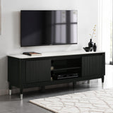 Maidstone Black/White TV Console from Furniture of America - Luna Furniture