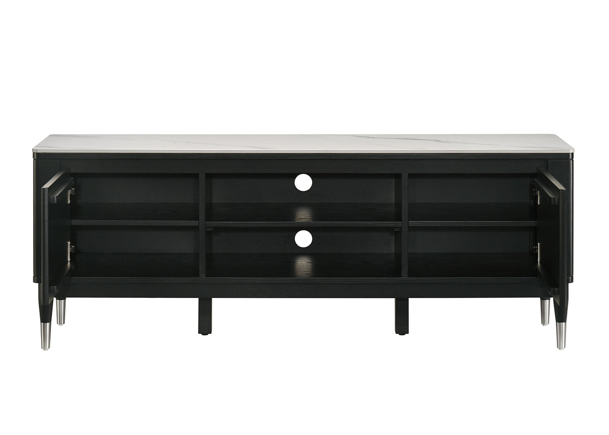 Maidstone Black/White TV Console from Furniture of America - Luna Furniture