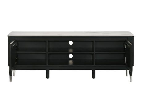 Maidstone Black/White TV Console from Furniture of America - Luna Furniture