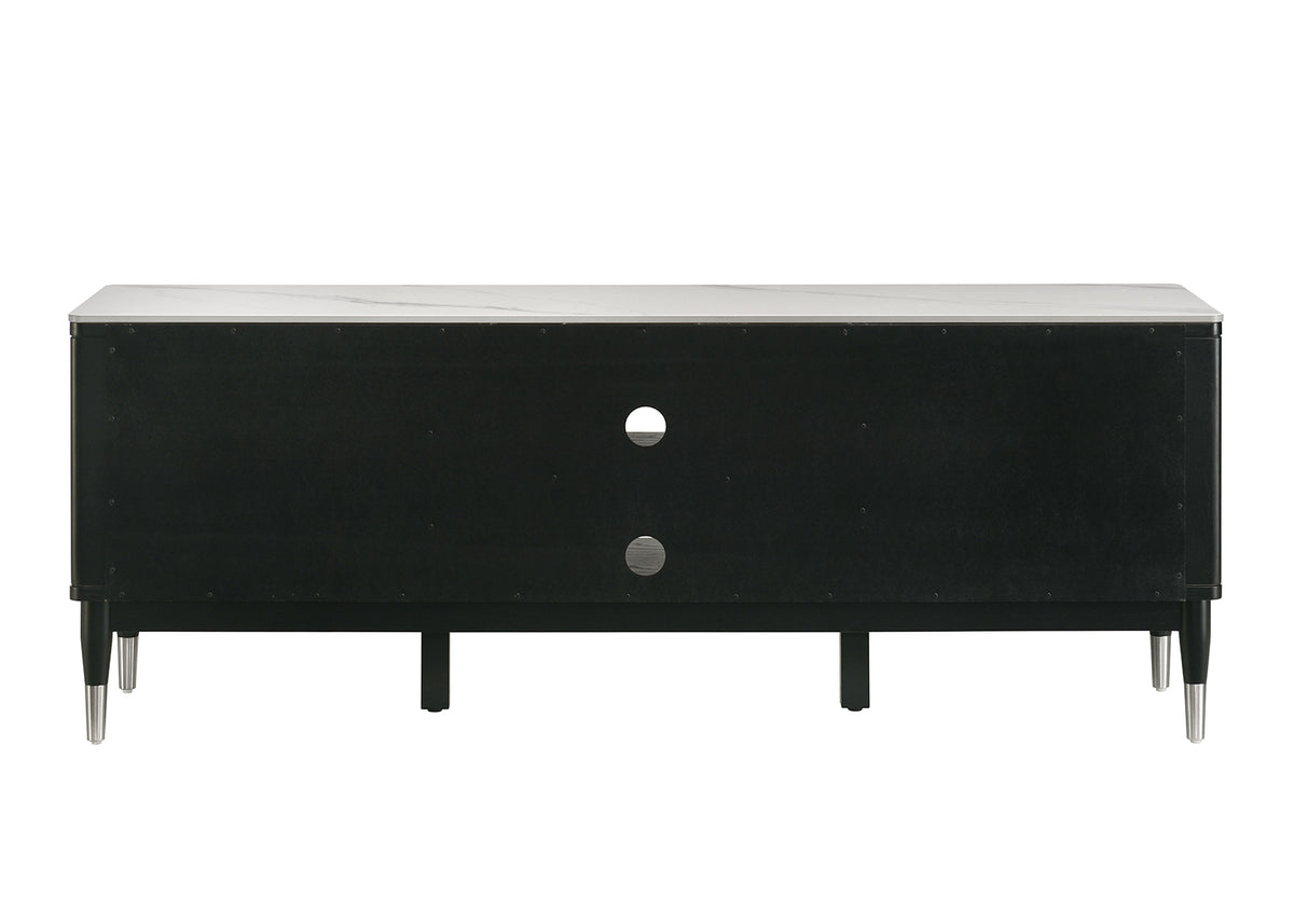 Maidstone Black/White TV Console from Furniture of America - Luna Furniture