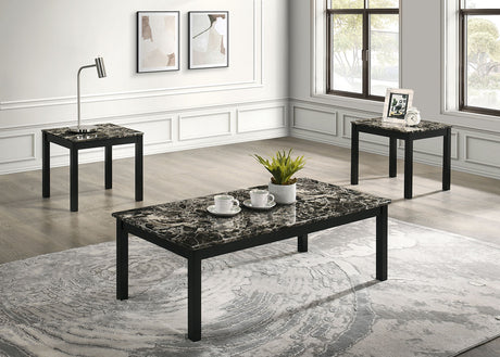 Findlay Black/White 3-Piece Occasional Table Set from Furniture of America - Luna Furniture