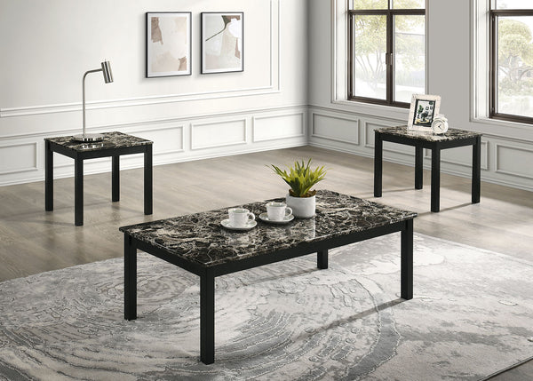 Findlay Black/White 3-Piece Occasional Table Set