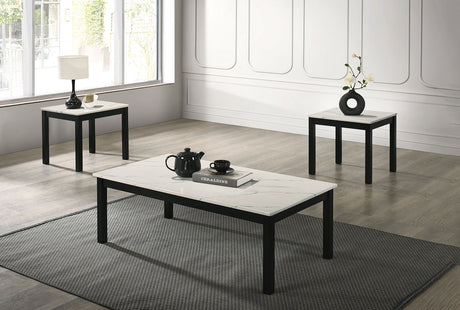 Findlay White 3-Piece Occasional Table Set from Furniture of America - Luna Furniture
