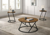 Ronde Natural 3-Piece Occasional Table Set from Furniture of America - Luna Furniture