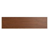 Daventry Walnut/Beige Sofa Table w/ 3 Counter Ht Stools from Furniture of America - Luna Furniture
