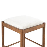 Daventry Walnut/Beige Sofa Table w/ 3 Counter Ht Stools from Furniture of America - Luna Furniture
