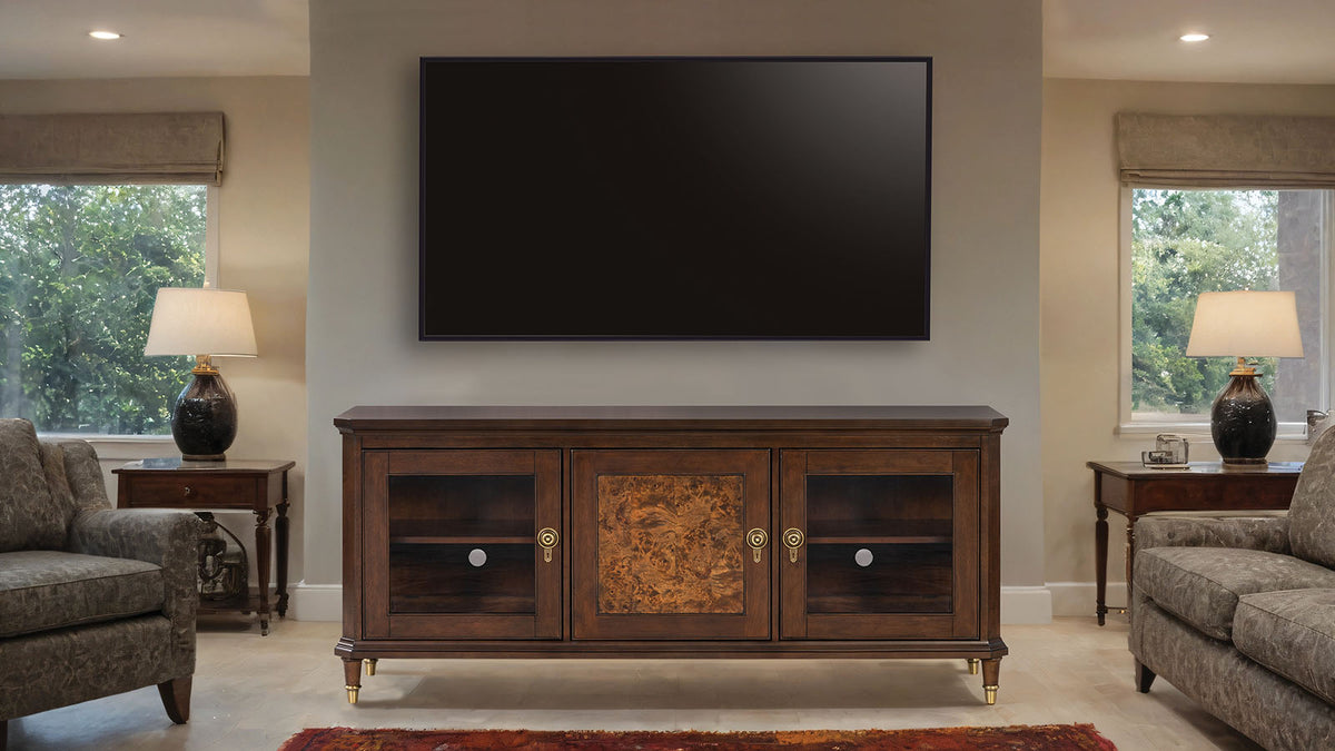 Westerham Dark Cherry 70" TV Stand from Furniture of America - Luna Furniture