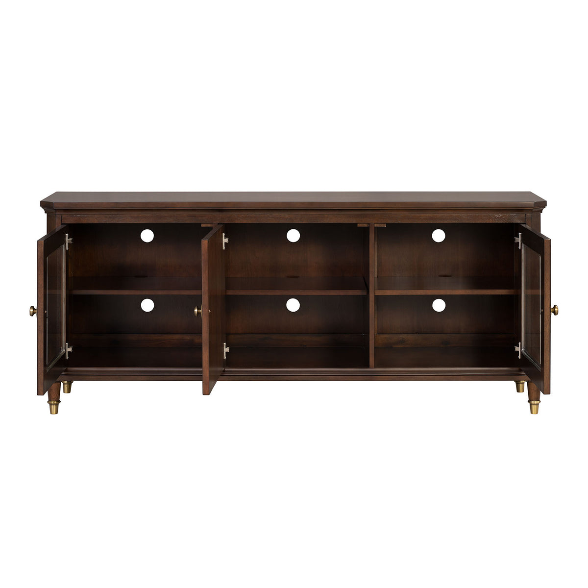 Westerham Dark Cherry 70" TV Stand from Furniture of America - Luna Furniture