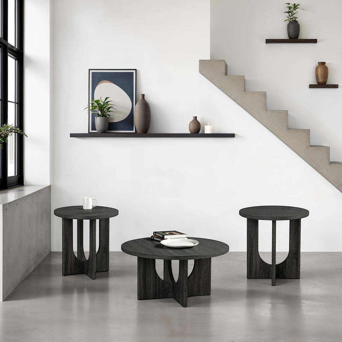 Holen Gray 3-Piece Occasional Table Set from Furniture of America - Luna Furniture