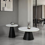Sindal Black Round Cocktail Table from Furniture of America - Luna Furniture