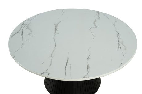 Sindal Black Round Cocktail Table from Furniture of America - Luna Furniture