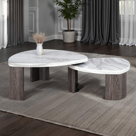 Levis Gray Nesting Cocktail Table from Furniture of America - Luna Furniture
