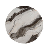 Bogor White/Gold/Black Round Cocktail Table from Furniture of America - Luna Furniture