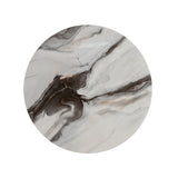 Bogor White/Gold/Black Round End Table from Furniture of America - Luna Furniture