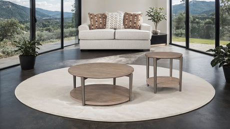 Roros Natural Round End Table from Furniture of America - Luna Furniture