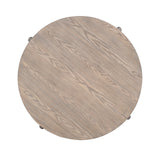 Roros Natural Round Cocktail Table from Furniture of America - Luna Furniture