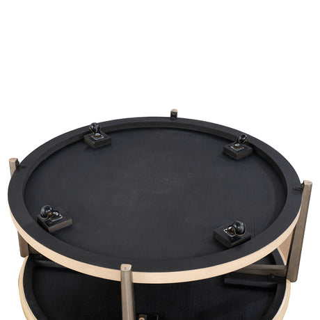 Roros Natural Round Cocktail Table from Furniture of America - Luna Furniture