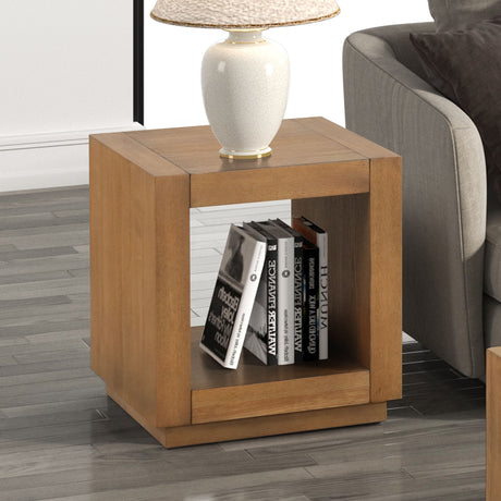 Dothan Medium Oak End Table from Furniture of America - Luna Furniture
