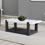 Sundbry White/Black Coffee Table from Furniture of America - Luna Furniture