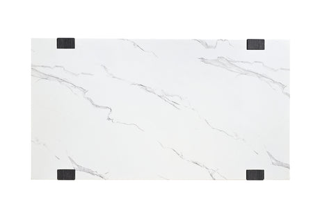 Sundbry White/Black Coffee Table from Furniture of America - Luna Furniture