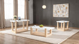 Sundbry White/Natural End Table from Furniture of America - Luna Furniture