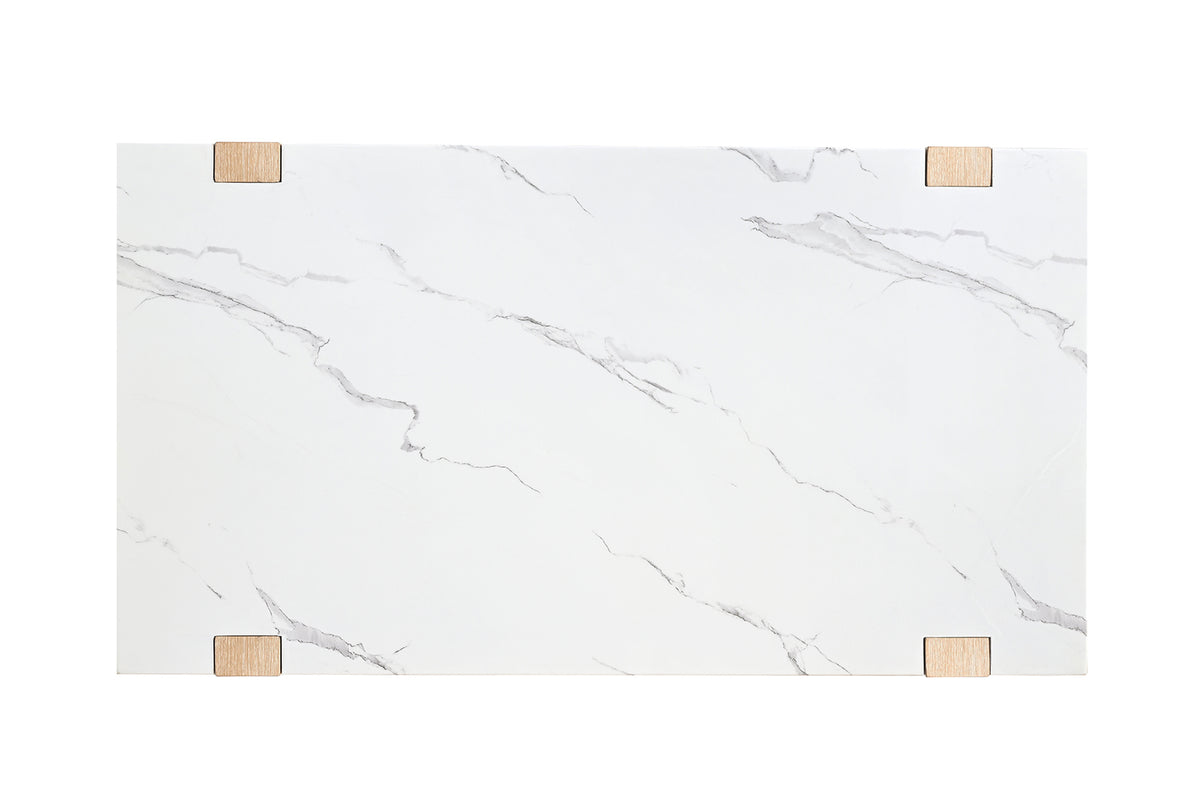 Sundbry White/Natural Coffee Table from Furniture of America - Luna Furniture