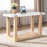 Sundbry White/Natural Sofa Table from Furniture of America - Luna Furniture