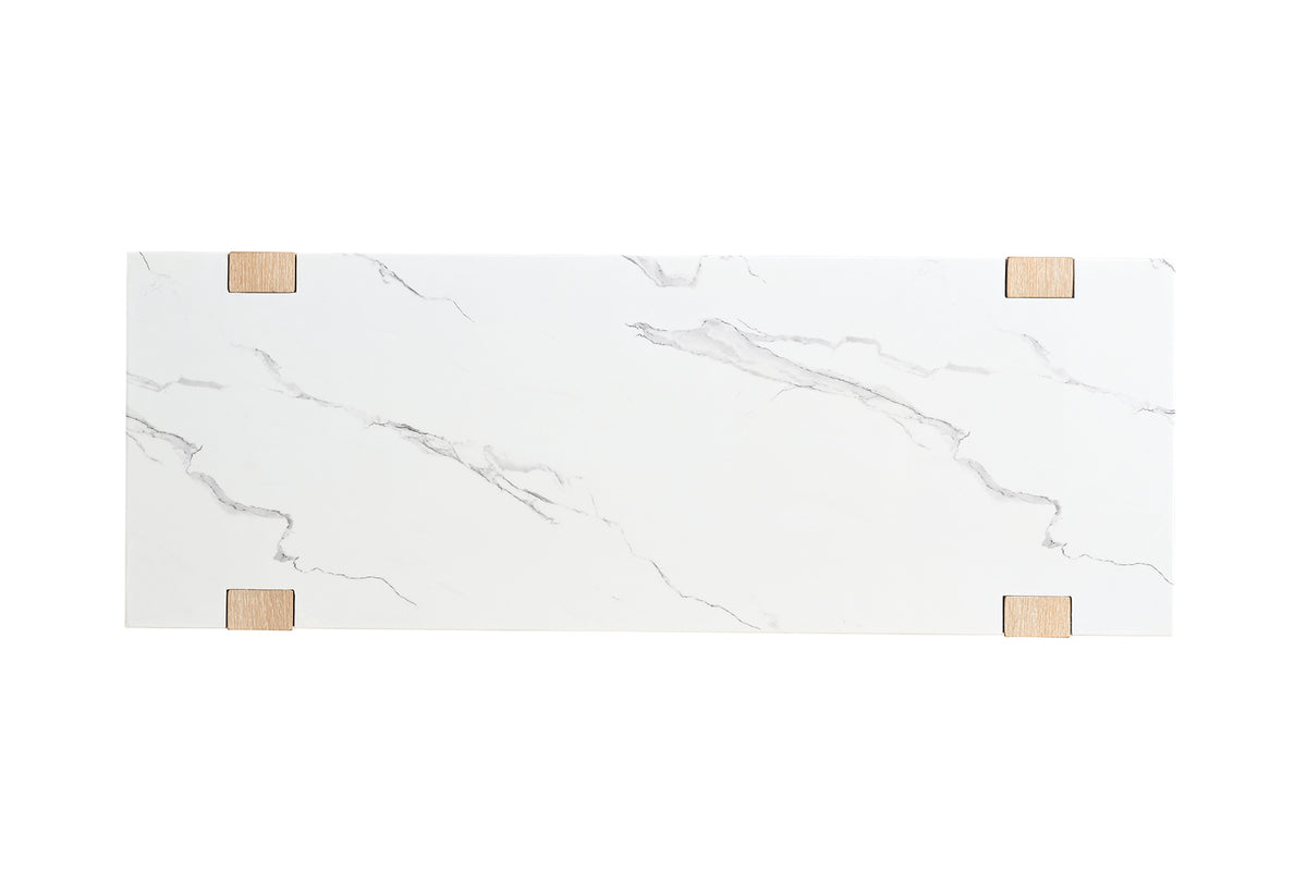 Sundbry White/Natural Sofa Table from Furniture of America - Luna Furniture
