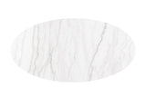 Virden Black/White/Gold Oval Cocktail Table from Furniture of America - Luna Furniture