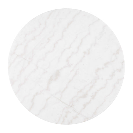 Virden Black/White/Gold Round Cocktail Table from Furniture of America - Luna Furniture