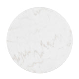 Virden Black/White/Gold Round End Table from Furniture of America - Luna Furniture