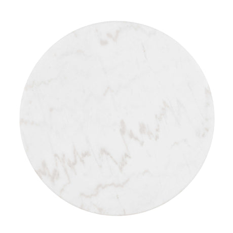 Virden Black/White/Gold Round End Table from Furniture of America - Luna Furniture