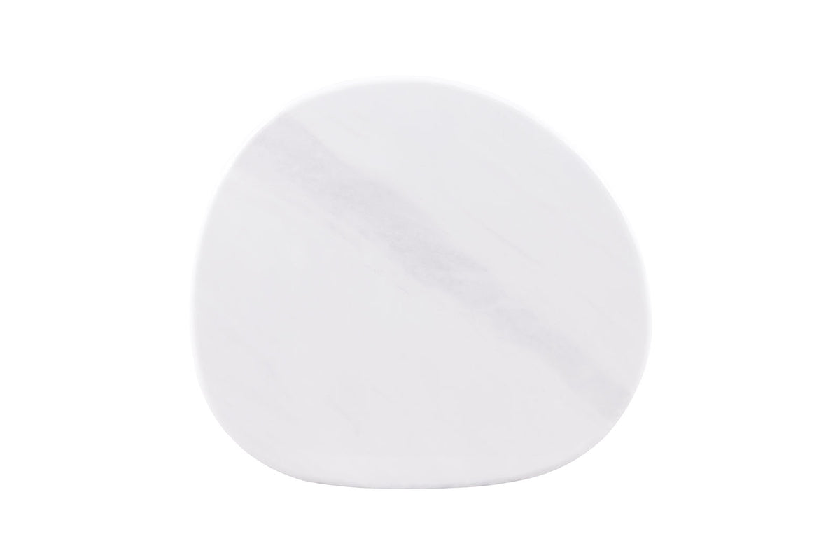 Northwich White/Matte Gold Side Table from Furniture of America - Luna Furniture