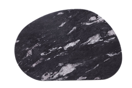 Northwich Black/Gray/Matte Gold Oval Coffee Table from Furniture of America - Luna Furniture
