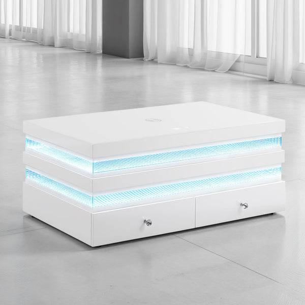 Maloy White Rectangular Cocktail Table
