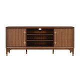 Hepburne Walnut 70" TV Stand from Furniture of America - Luna Furniture
