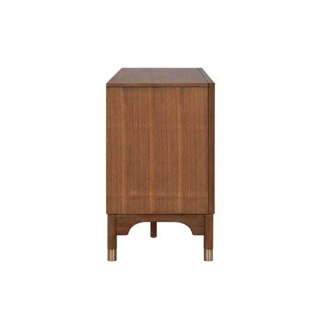Hepburne Walnut Entertainment Center from Furniture of America - Luna Furniture
