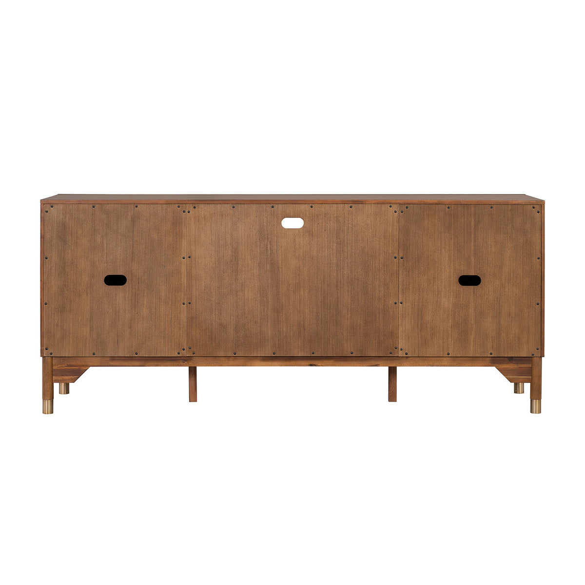 Hepburne Walnut Entertainment Center from Furniture of America - Luna Furniture